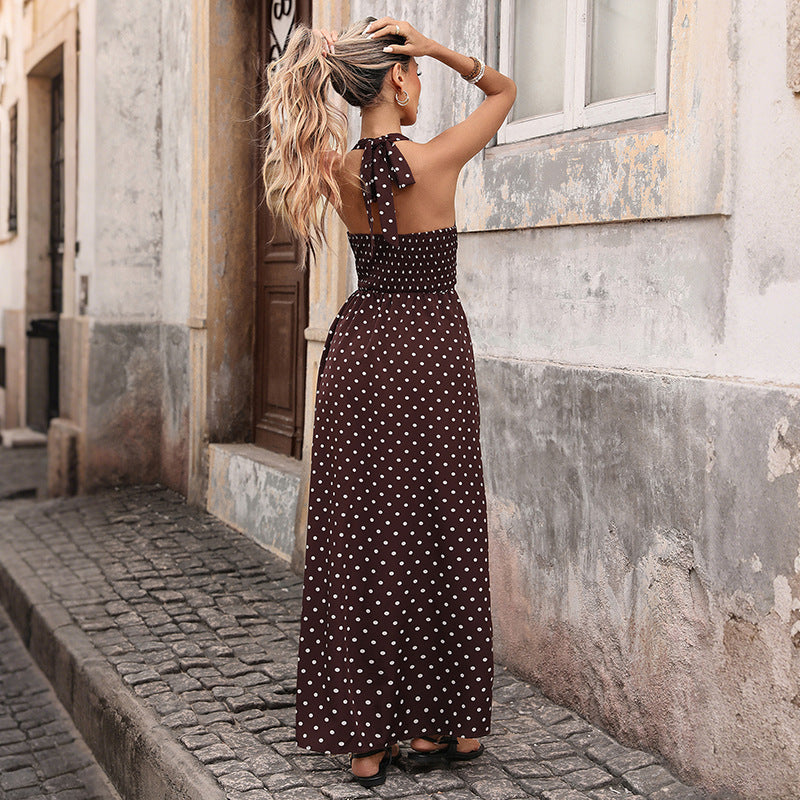 Riviera Summer Dot Long Dress