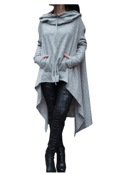 Nebula Shadow Oversized Cape-Pullover with Sculptural Hood Detail