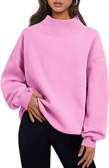 Modern Mock-Neck Oversized Sweatshirt in Premium Thick Fleece