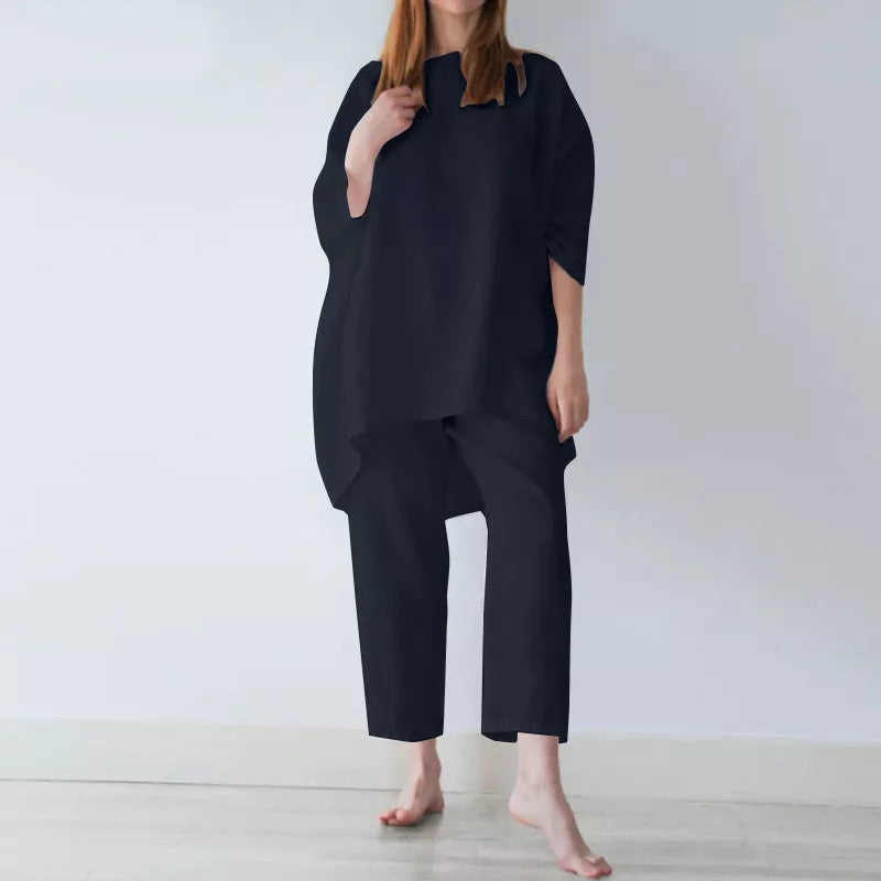 Ethereal-Volume Artisanal Suit with Sculptural Drop-Shoulder Frame