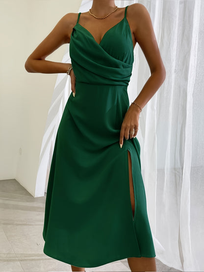 Modern Glamour Sleeveless Slit Dress for Evening Galas
