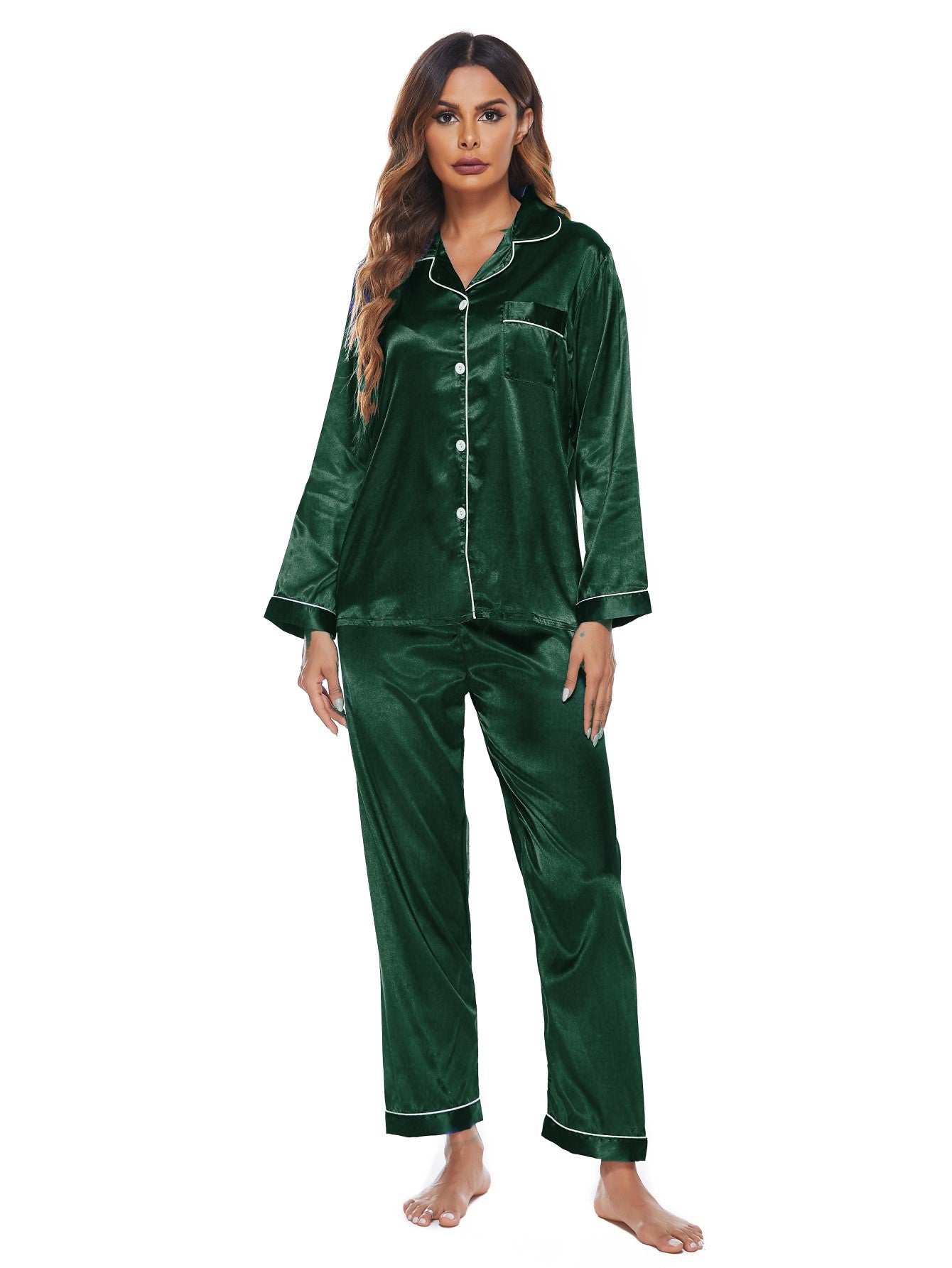 Midnight Muse Classic Satin Sleepwear Duo