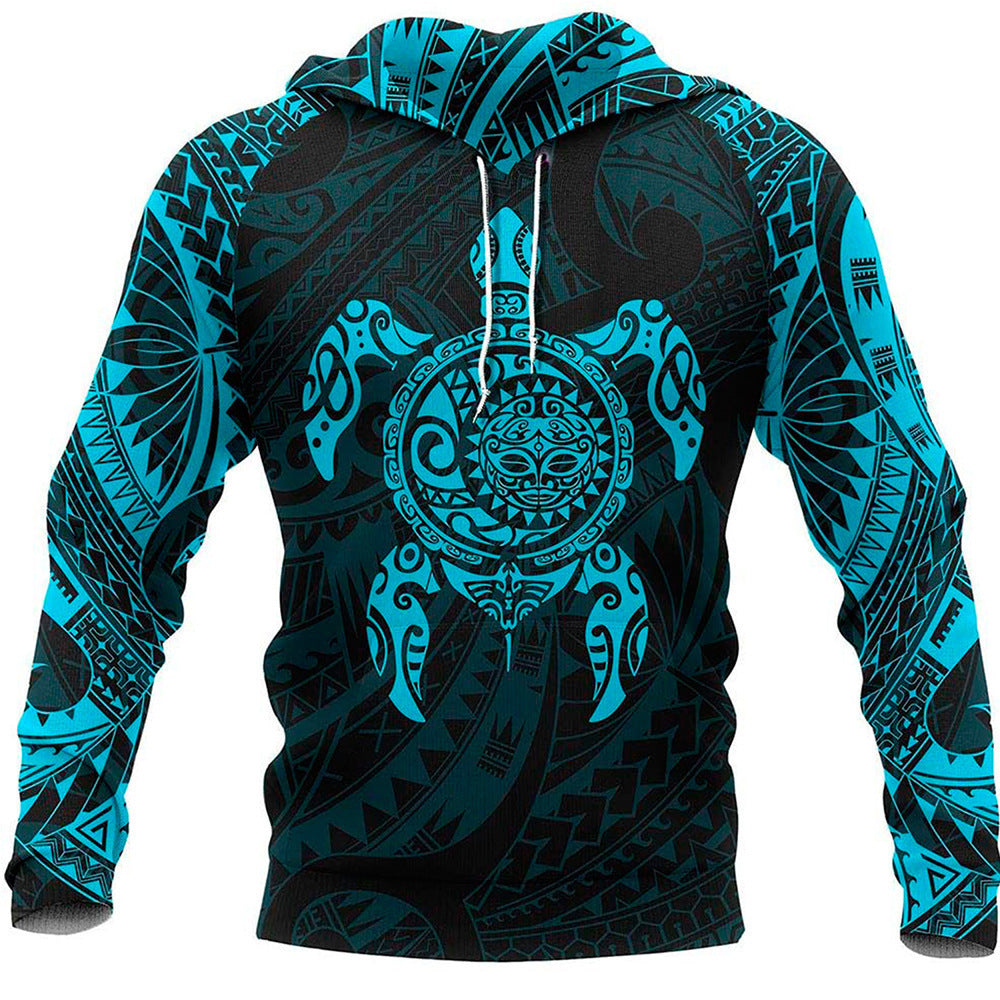 Polynesian-Vanguard Statement-Pullover with High-Density Geometric-Grid & Sculptural Hood