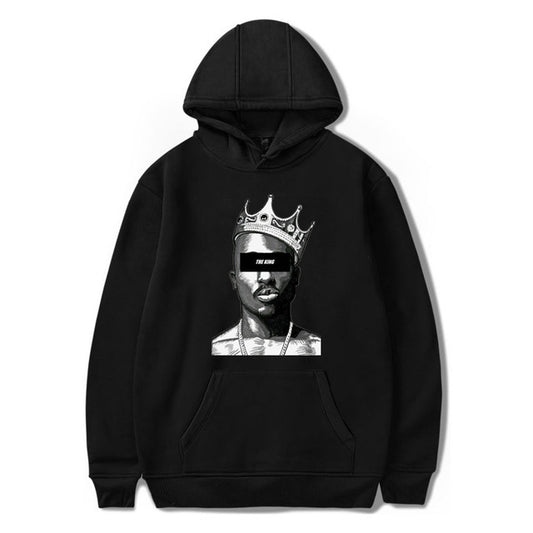 The Legacy-Crown Hoodie with Architectural Portrait-Inlay & Urban-Shield Shell