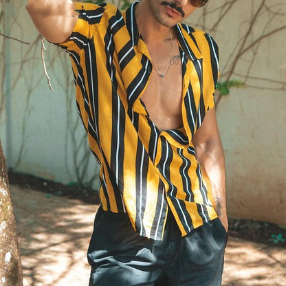 Riviera Striped Short-Sleeve Resort Shirt