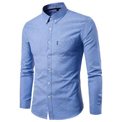 Crescent-Prime Oxford-Shirt in "Easy-Iron" Tech-Fabric with Integrated Sharp-Cuffs