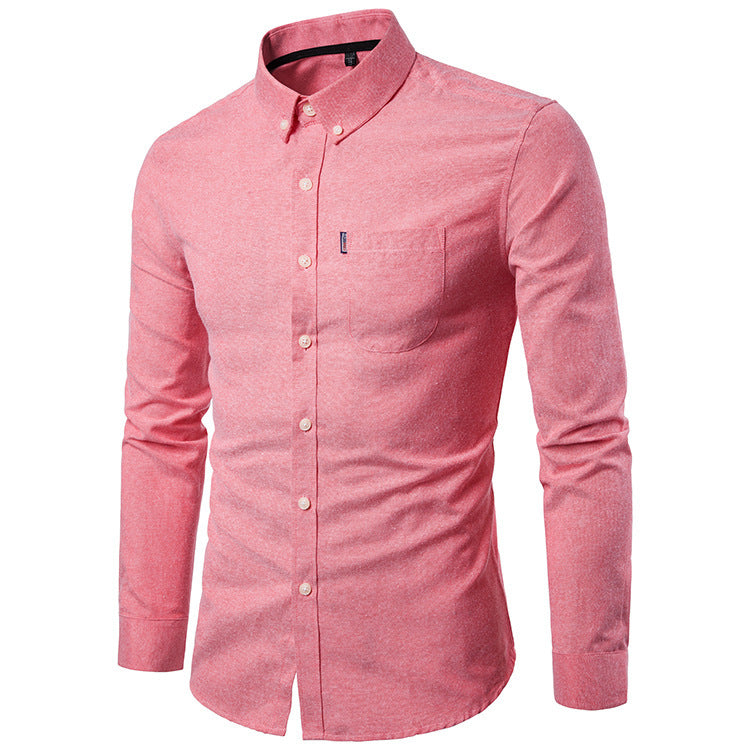 Crescent-Prime Oxford-Shirt in "Easy-Iron" Tech-Fabric with Integrated Sharp-Cuffs