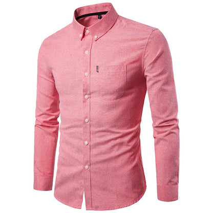 Crescent-Prime Oxford-Shirt in "Easy-Iron" Tech-Fabric with Integrated Sharp-Cuffs