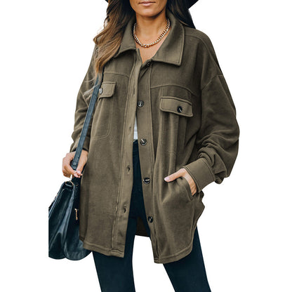 The Nomad" Brushed-Fleece Shacket with Architectural Utility Details