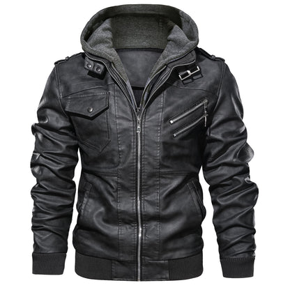 Cyber-Biker Statement-Outerwear with High-Density Tactical-Inlay & Sculptural Collar
