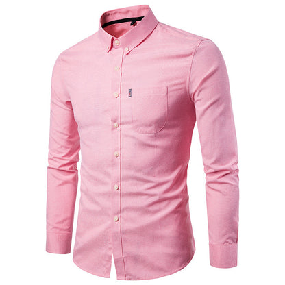 Crescent-Prime Oxford-Shirt in "Easy-Iron" Tech-Fabric with Integrated Sharp-Cuffs