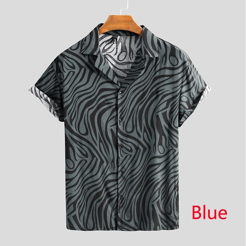 The Striated-Apex" Shirt with Architectural Zebra-Inlay & Urban-Flow Shell