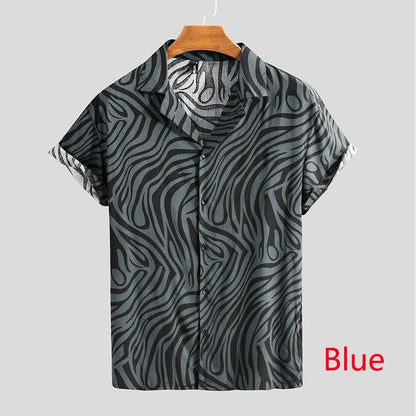 The Striated-Apex" Shirt with Architectural Zebra-Inlay & Urban-Flow Shell