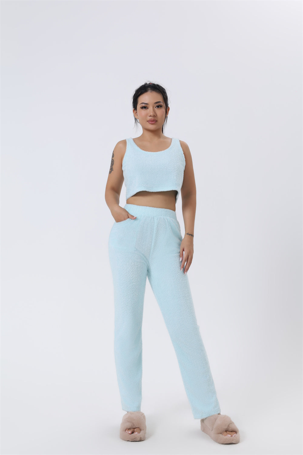 Aria Fuzzy Knit 3-Piece Co-ord Set