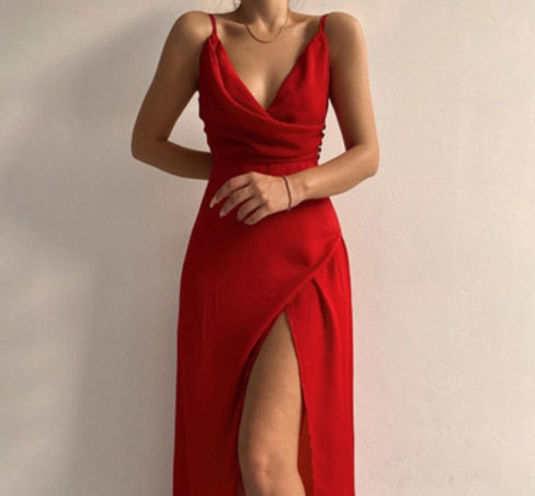 Modern Glamour Sleeveless Slit Dress for Evening Galas