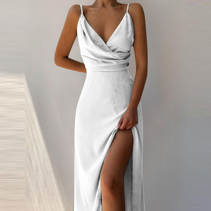 Modern Glamour Sleeveless Slit Dress for Evening Galas
