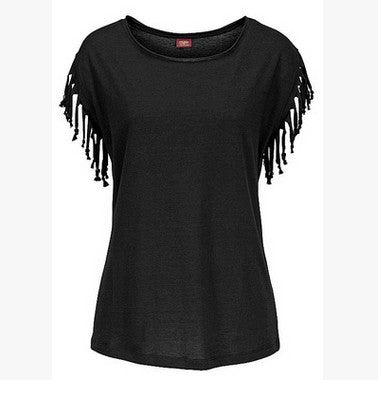 Tassel Detail Short Sleeve Summer Top