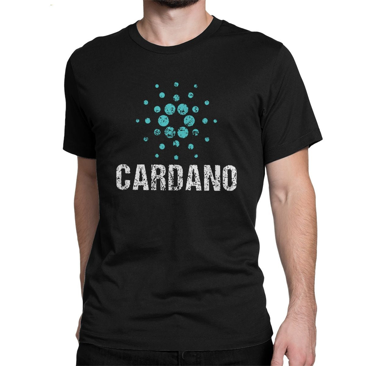 The Cardano-Legacy Distressed-Tee with Architectural Crypto-Inlay & Urban-Fit