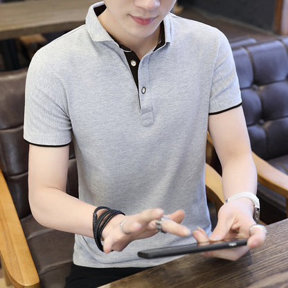 Crescent-Apex Casual-Polo in "Zero-Wrinkle" Cotton with Architectural Edge-Binding