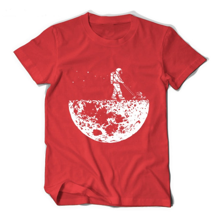 Space Mower Astronaut Graphic T-Shirt