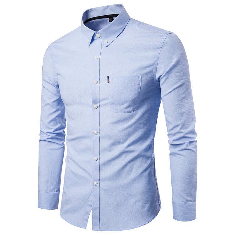 Crescent-Prime Oxford-Shirt in "Easy-Iron" Tech-Fabric with Integrated Sharp-Cuffs