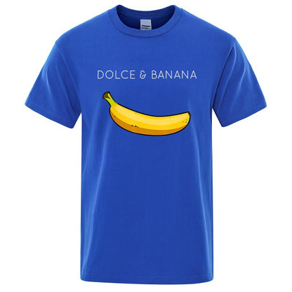 The Dolce-Banana Satirical-Tee with Architectural Pop-Inlay & Urban-Fit Shell
