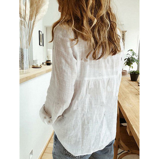 Sophisticated High-Low Tunic Shirt in Earthy Tones