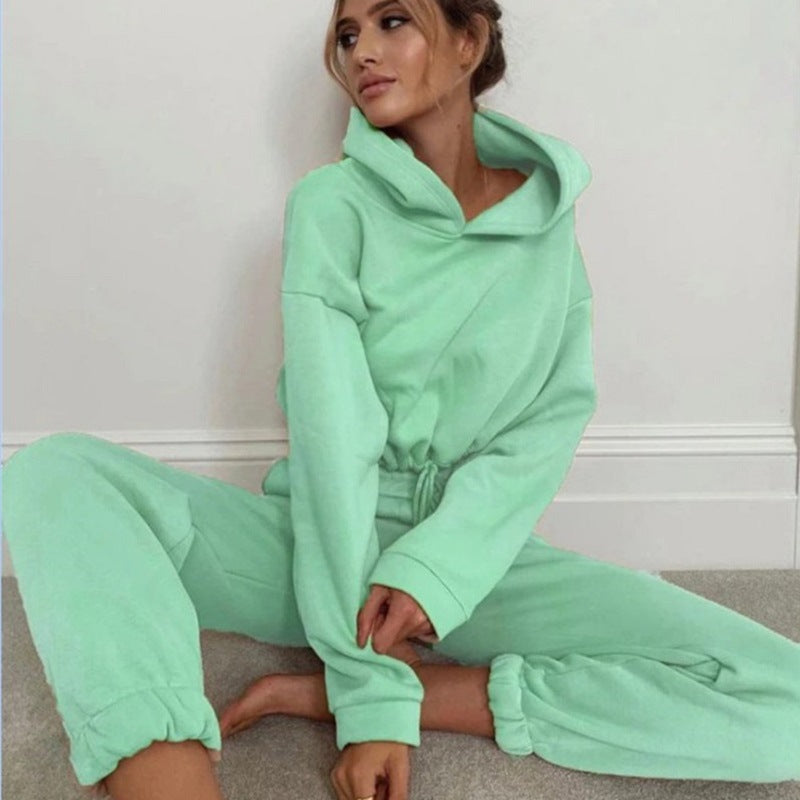 Alora Crop-Top Hoodie & Joggers Set