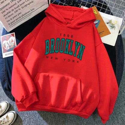 The Brooklyn 1898" Heritage Hoodie with Collegiate Varsity Typography
