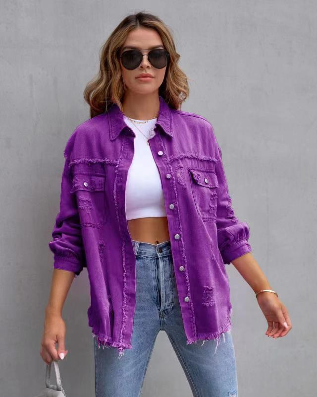 The Ultimate Weekend Shacket: Ripped Utility Shirt Jacket