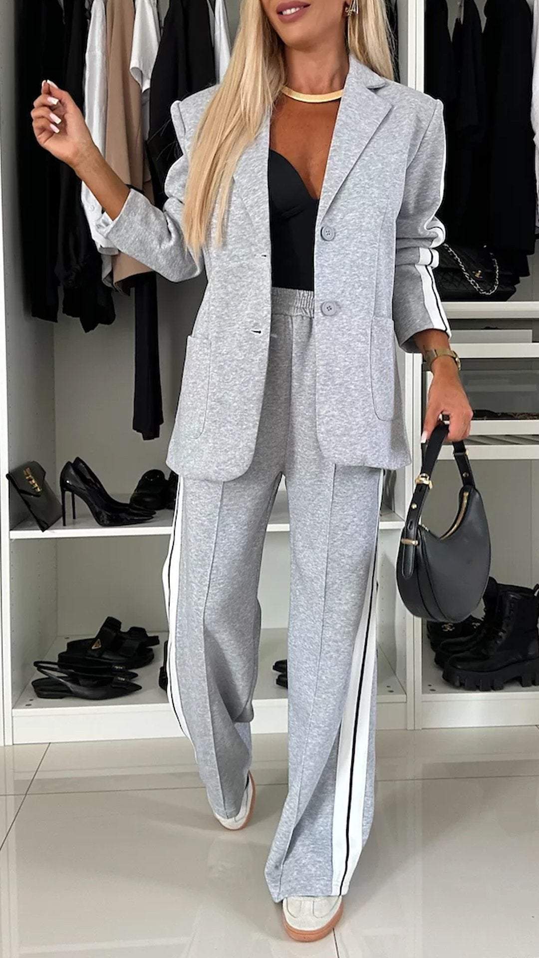 Nordic Sport-Chic Single-Breasted Blazer