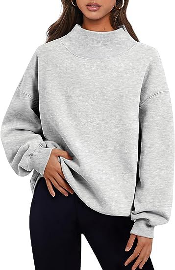 Modern Mock-Neck Oversized Sweatshirt in Premium Thick Fleece