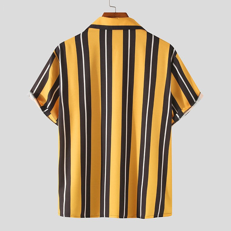 Riviera Striped Short-Sleeve Resort Shirt