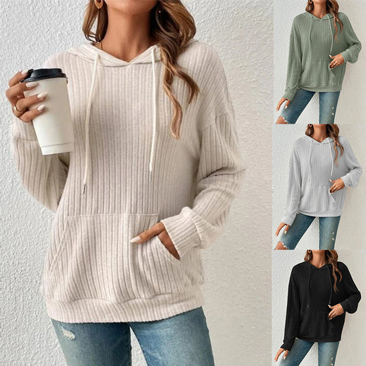 Modern Urban Knitwear Hoodie with Relaxed Scandi-Style Fit