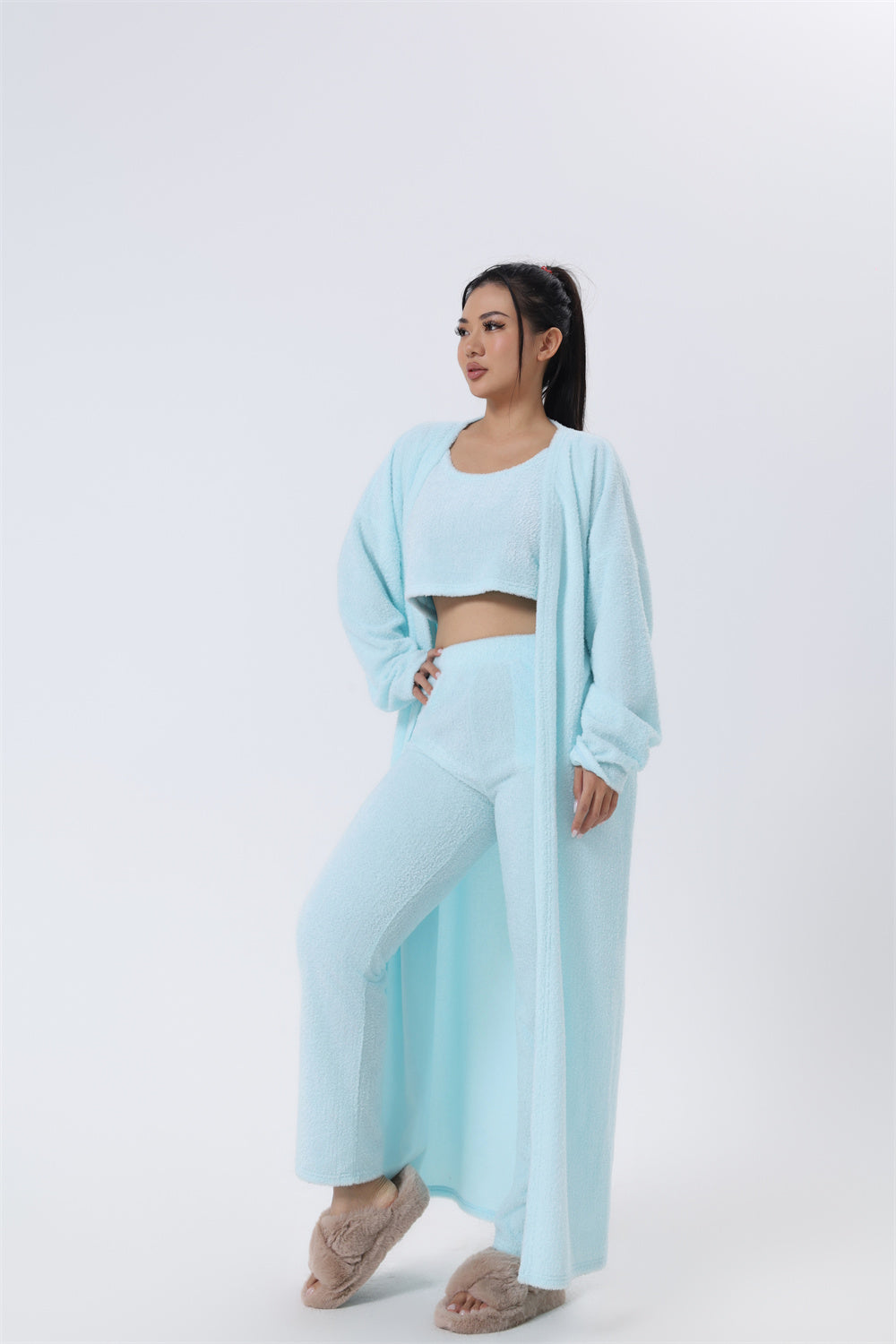Aria Fuzzy Knit 3-Piece Co-ord Set