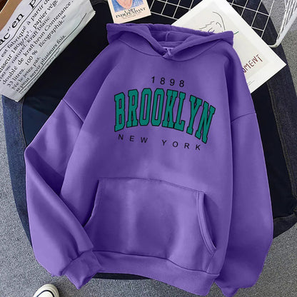 The Brooklyn 1898" Heritage Hoodie with Collegiate Varsity Typography