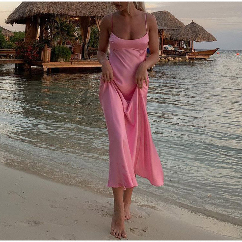 Sophisticated Body-Skimming Cami Gown for Summer Soirées