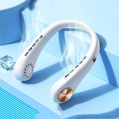 Premium Bladeless Neck Fan – Rechargeable Wearable Air Cooler