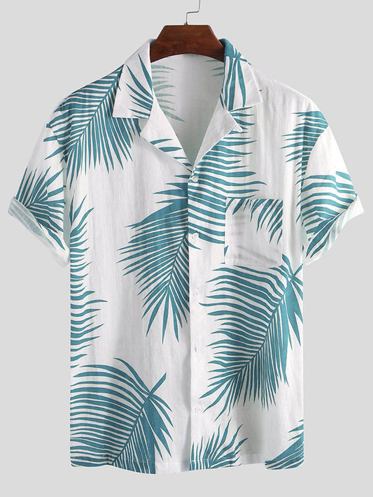 The Palm-Vector Shirt with Architectural Frond-Inlay & Urban-Flow Shell