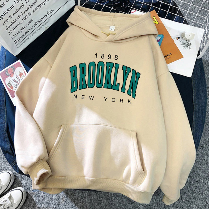 The Brooklyn 1898" Heritage Hoodie with Collegiate Varsity Typography
