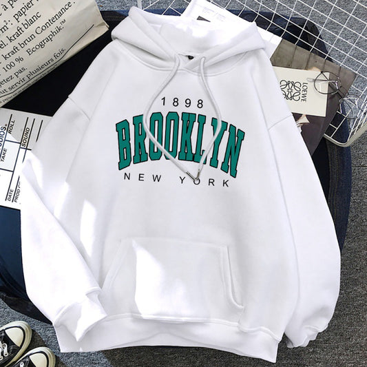 The Brooklyn 1898" Heritage Hoodie with Collegiate Varsity Typography