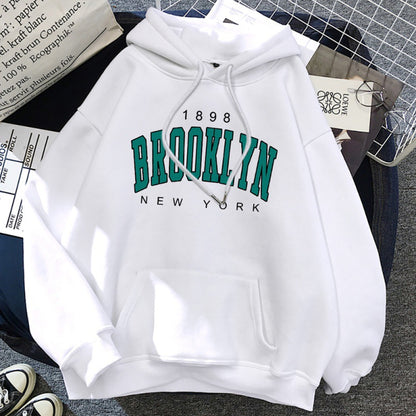 The Brooklyn 1898" Heritage Hoodie with Collegiate Varsity Typography