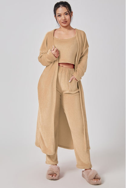 Aria Fuzzy Knit 3-Piece Co-ord Set