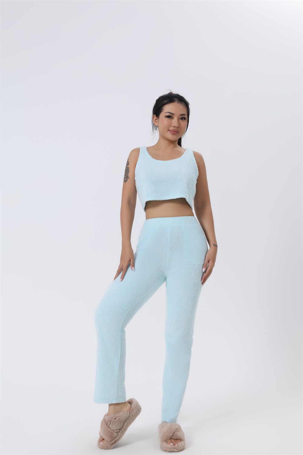 Aria Fuzzy Knit 3-Piece Co-ord Set