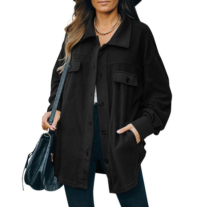 The Nomad" Brushed-Fleece Shacket with Architectural Utility Details