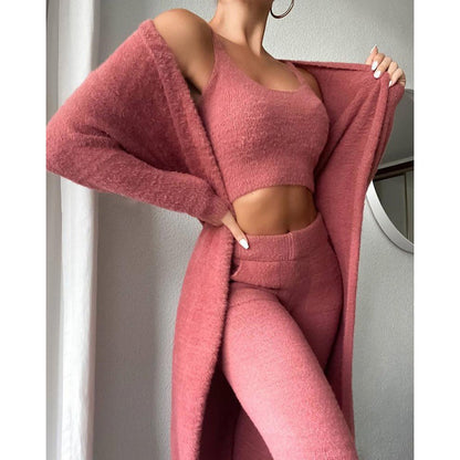 Aria Fuzzy Knit 3-Piece Co-ord Set