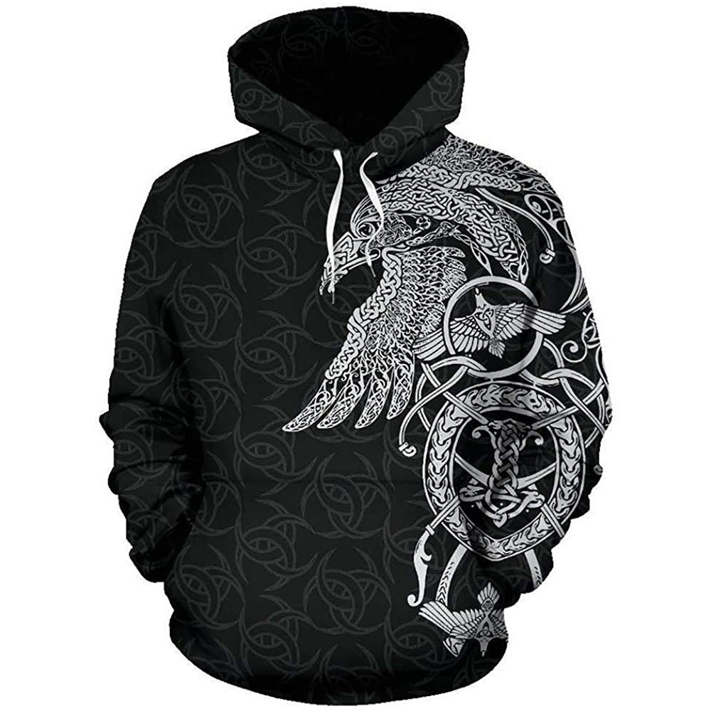 Polynesian-Vanguard Statement-Pullover with High-Density Geometric-Grid & Sculptural Hood
