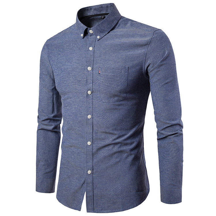 Crescent-Prime Oxford-Shirt in "Easy-Iron" Tech-Fabric with Integrated Sharp-Cuffs
