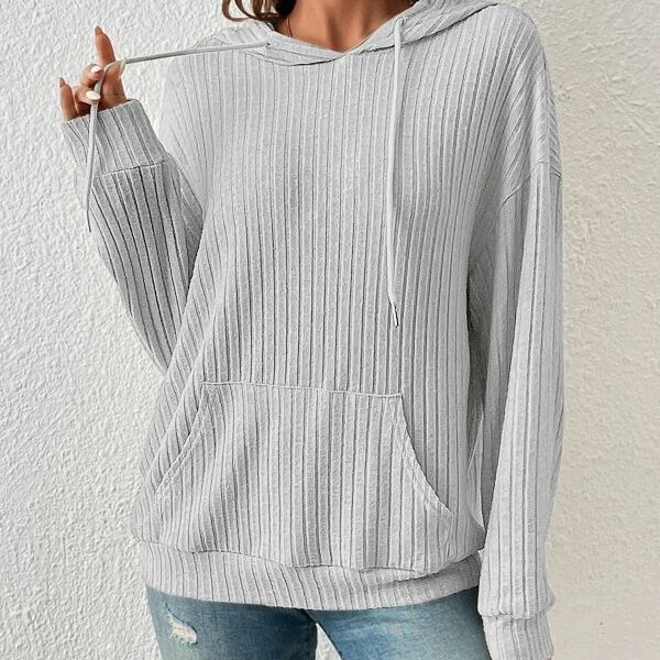 Modern Urban Knitwear Hoodie with Relaxed Scandi-Style Fit