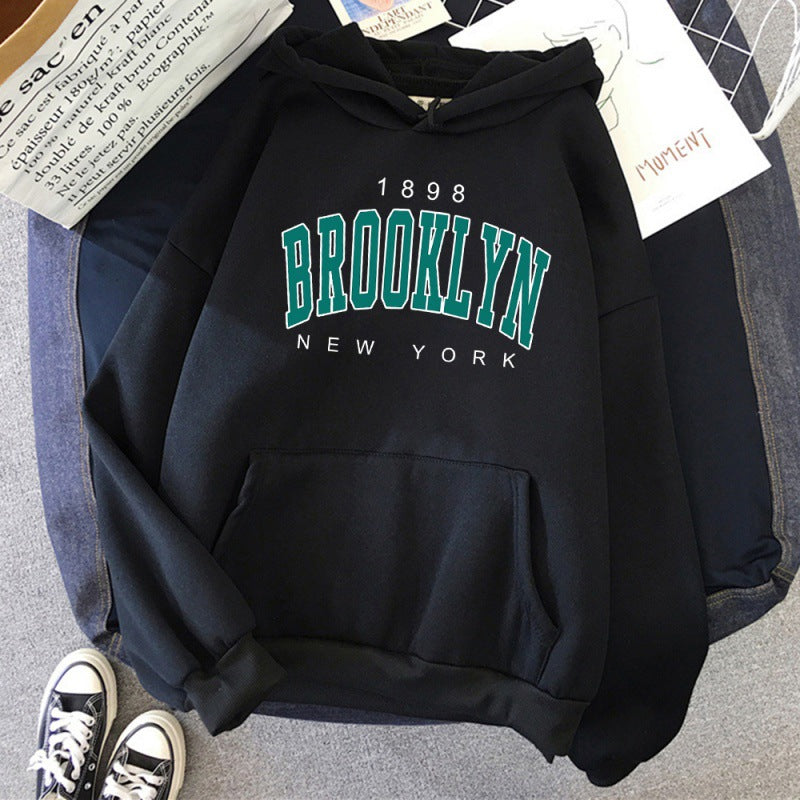 The Brooklyn 1898" Heritage Hoodie with Collegiate Varsity Typography